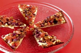 Triángulos de pizza especiada